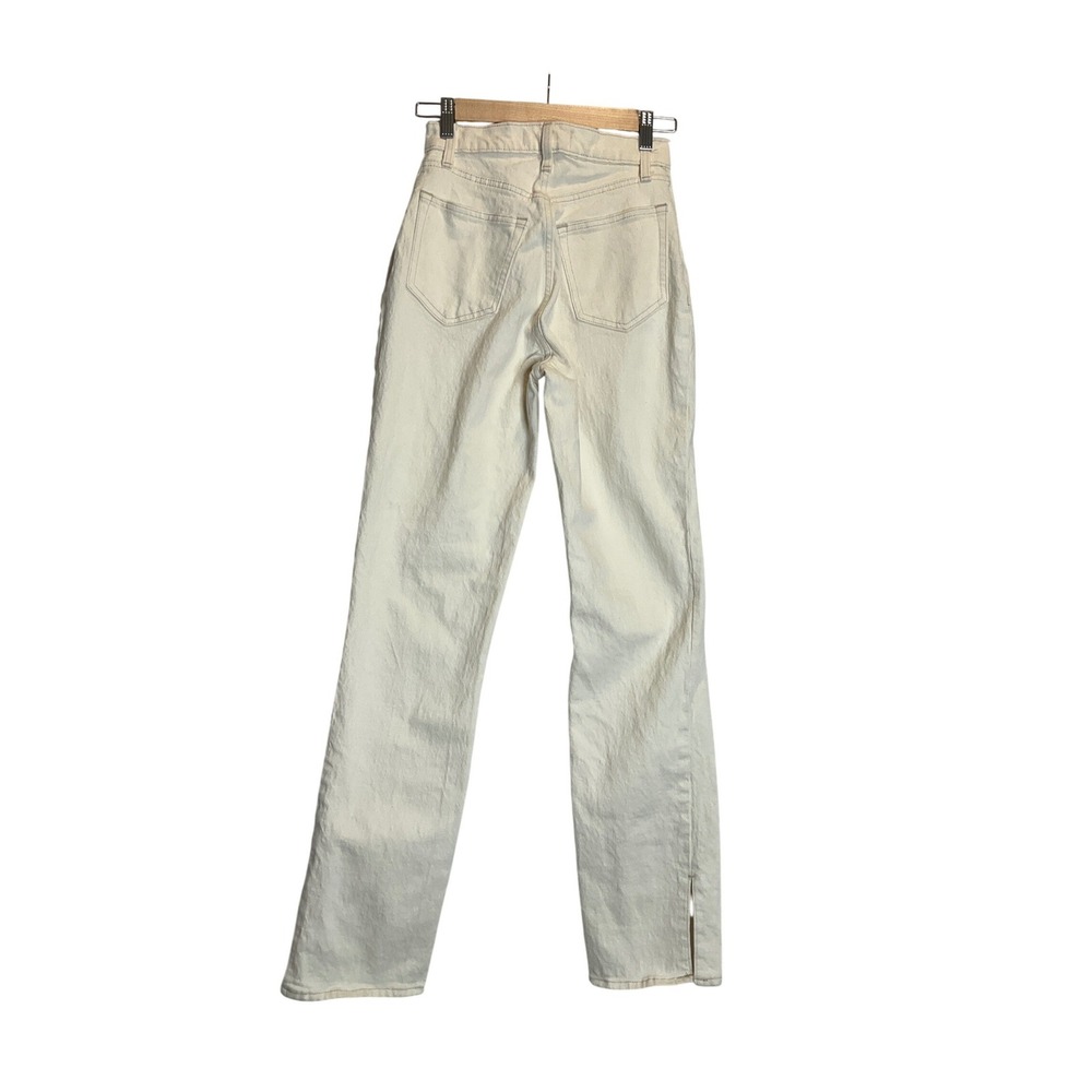 Abercrombie‎ & Fitch Jeans The 90s Straight Ultra High Rise Curve Love Ivory 25 - Picture 2 of 7